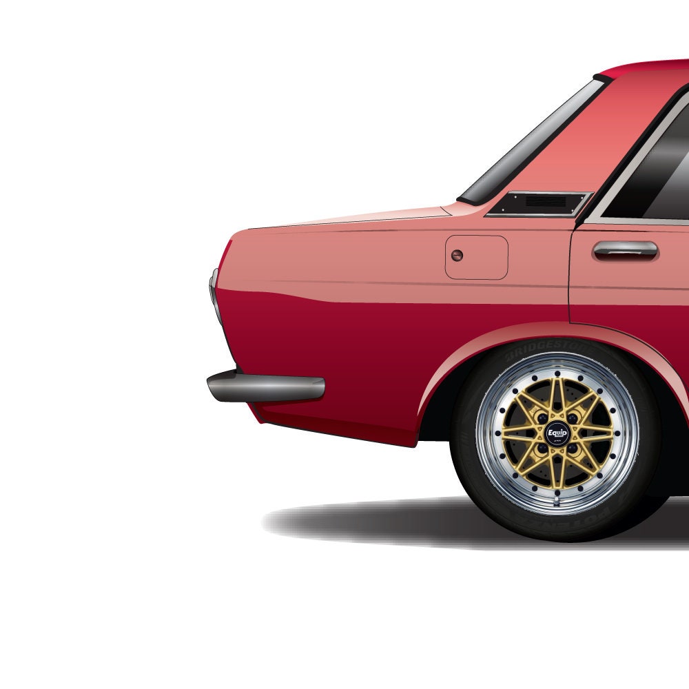 Datsun Bluebird 510 Art Print: Classic Car Design - Etsy