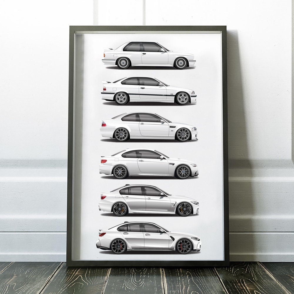 BMW M3 evolution canvas art mounted canvas or print only