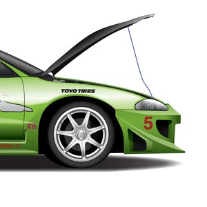 The Fast and the Furious: Brian O'conner Mitsubishi Eclipse Infographic ...