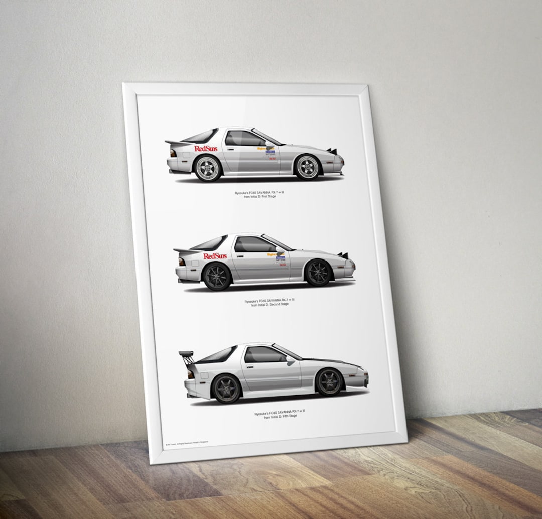 Initial D Ryosuke's Red Sun to Project D RX7 FC Evolution