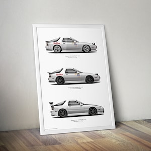 Initial D Ryosuke&#39;s Red Sun to Project D RX7 FC Evolution