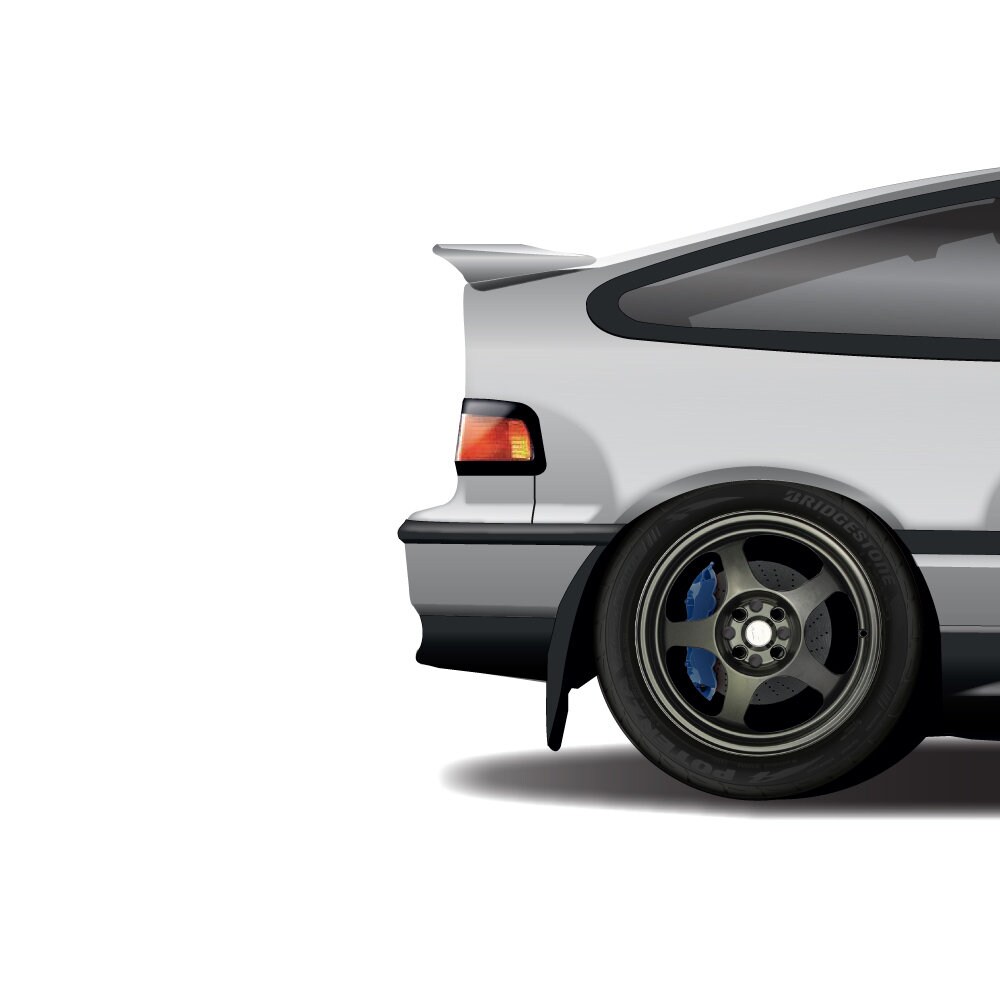 Civic EF9, CRX, EF Sedan Art Print: JDM Car Design - Etsy