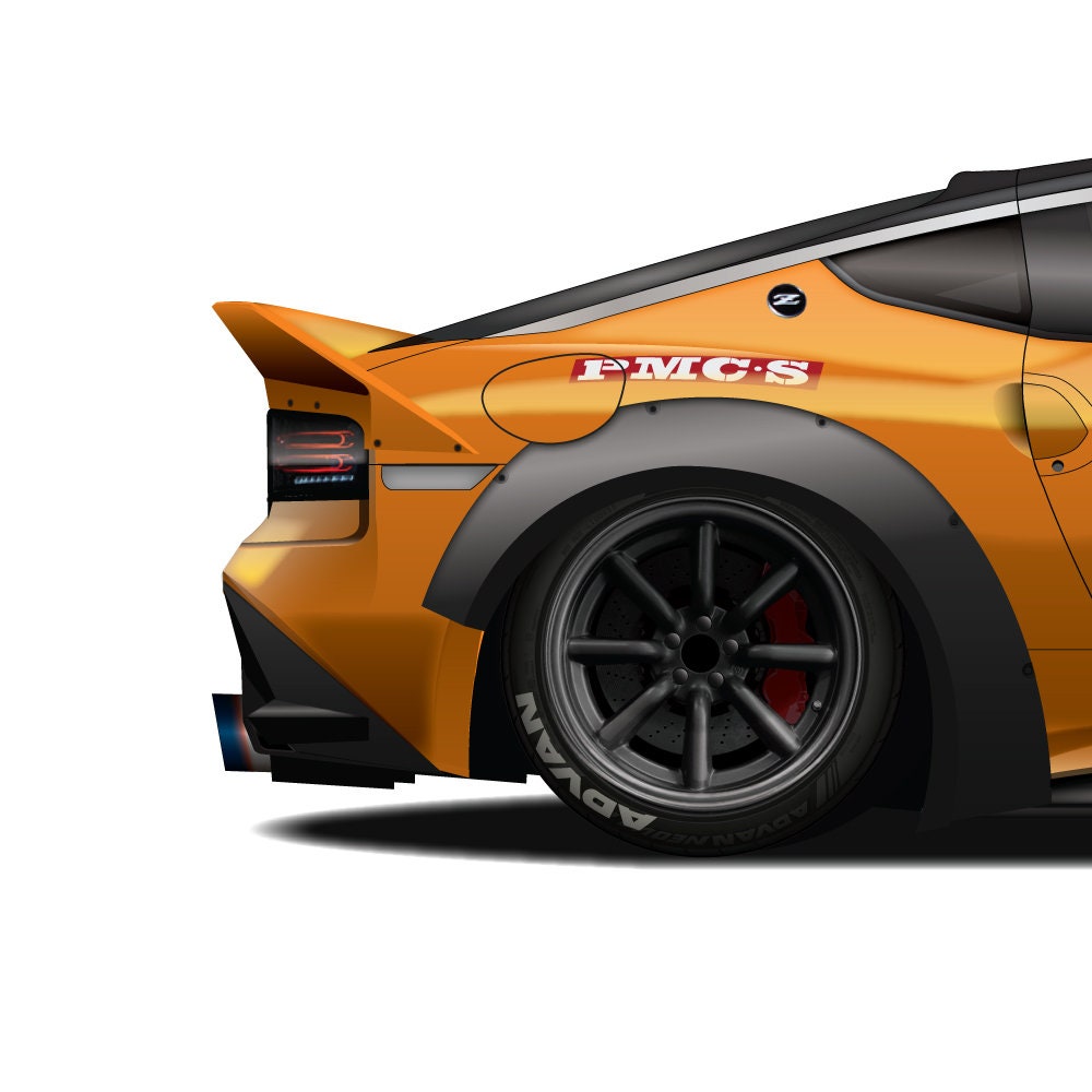 Liberty Walk 400Z Print, Japanese Sportscar Poster, Art, Car Liberty Walk 400Z Print, Japanese Sportscar Poster, Art, Car