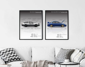 頭文字D: 藤原豆腐店 インプレッサ WRX STi GC8 & スプリンタートレノ