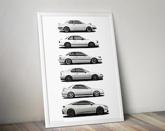 Honda Prelude 1st to 5th Generation Poster Print - Etsy