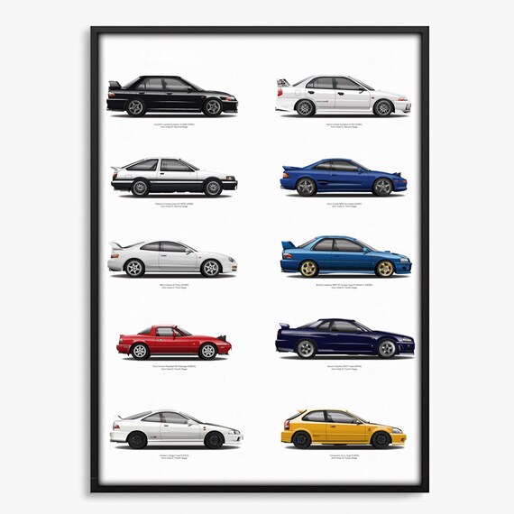 Initial D Second Stage To Fourth Stage Evo 3 Evo 4 Ae86 Etsy Initial D Second Stage To Fourth Stage Evo 3 Evo 4 Ae86 Etsy