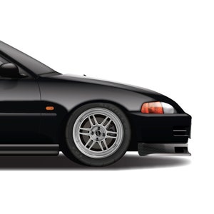 Civic EG6 SiR, EJ Coupe, EG Sedan Generation Design Print, Art, Car Art, Osaka Kanjozoku, No Good Racing, Vtec image 7