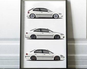 EK9 EK4 ハッチ el-SPORT ピラーバー シビック（シビック EK4 