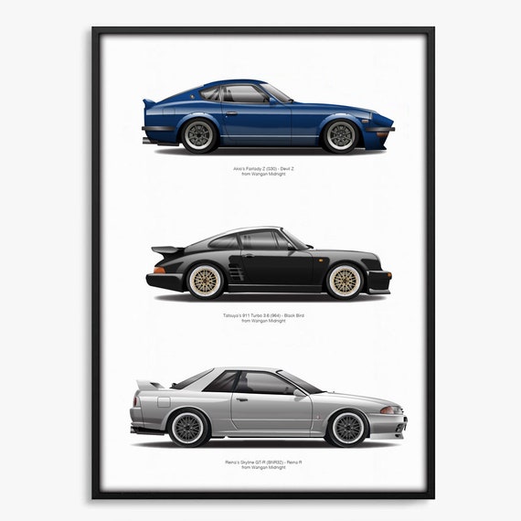 Wangan Midnight Fairlady Z S30 Devil Z Black Bird 911 Turbo Etsy New Zealand