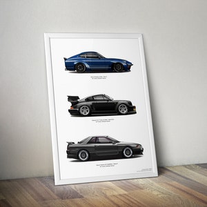 Edición limitada de Art Tunerz Ultimate Version: Fairlady Z Devil Z de Akio, 911 Black Bird de Tastuya, Skyline GT-R R32 Reina R de Reina