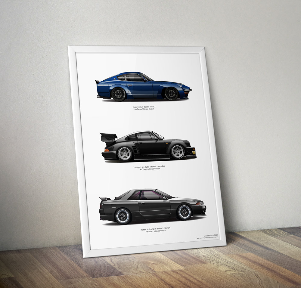Wangan Midnight Car Print: Limited Edition Automotive Art - Etsy