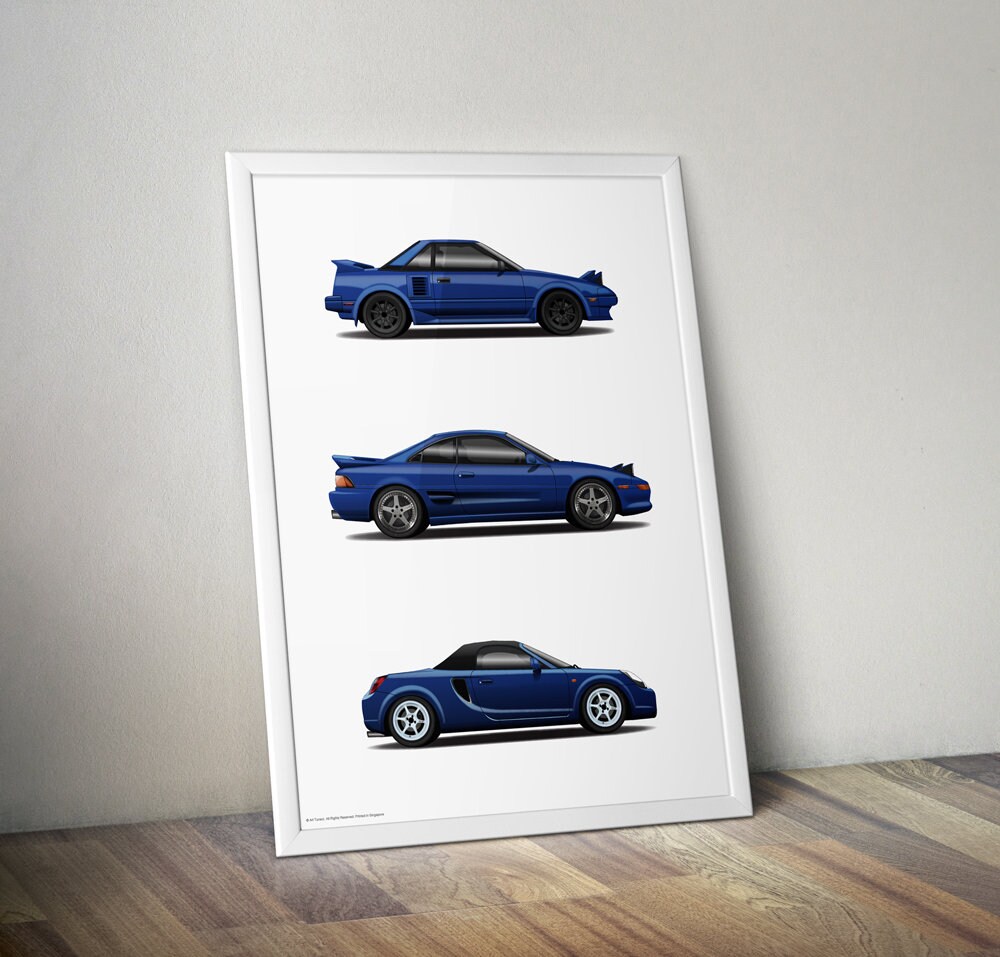 NC-555 MR2/MR2 2.0限定版画 直筆サイン額装○作家 平右ヱ門の
