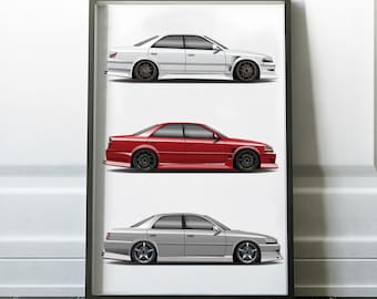 JZX100 マーク2、チェイサーとクレスタのデザインプリント