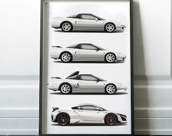 お礼や感謝伝えるプチギフト and NA2 NA1, Print, Generation NSX-R NC1 R Type Tunerz (art 花瓶・フラワースタンド