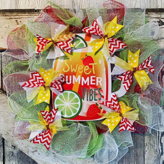 Handmade Sweet Summer Vibes Wreath Summertime