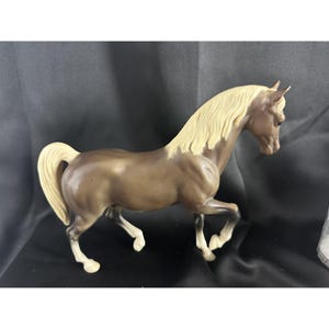 Vintage Breyer Tan & Brown Prancing Horse Figurine Collectible