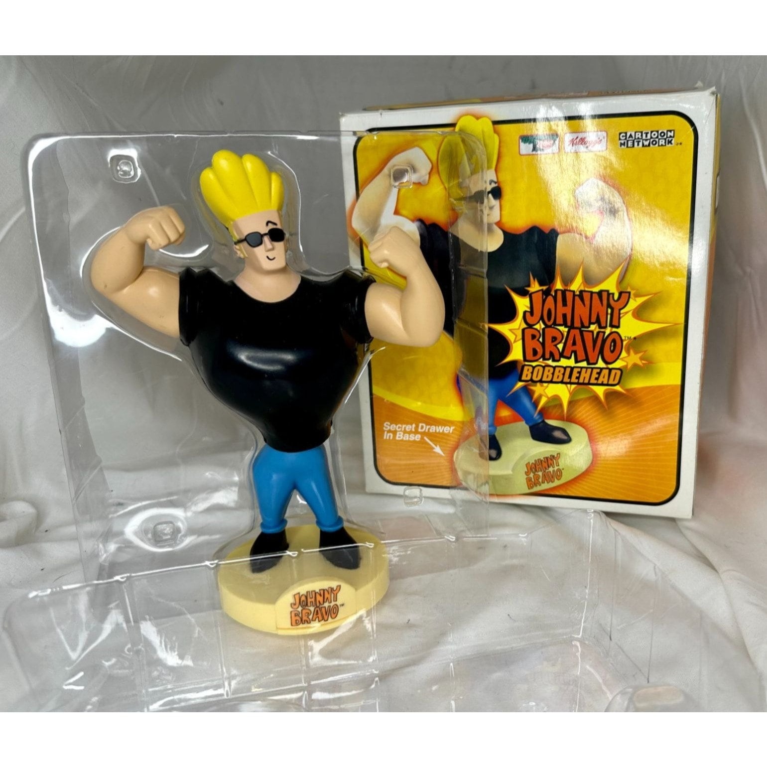 Johnny Bravo 2002 Cartoon Network Rare Bobblehead Kelloggs Keebler Used Box  
