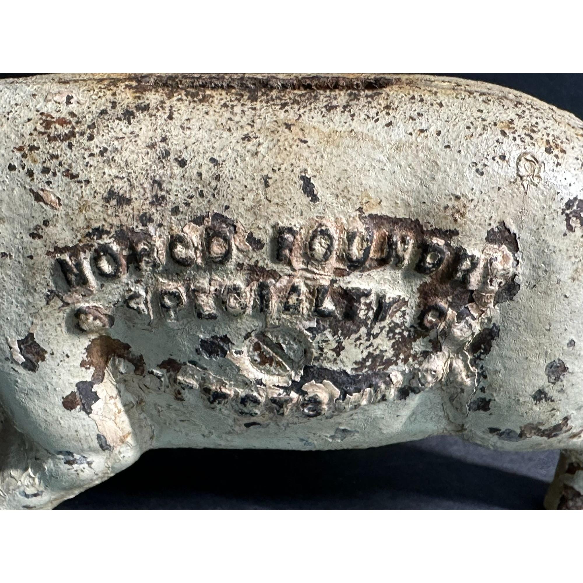 Antique Cast Iron Norco Foundry Pottstown P.A. Pig Coin Bank