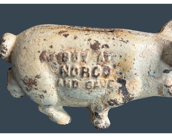 Antique Cast Iron Norco Foundry Pottstown P.A. Pig Coin Bank