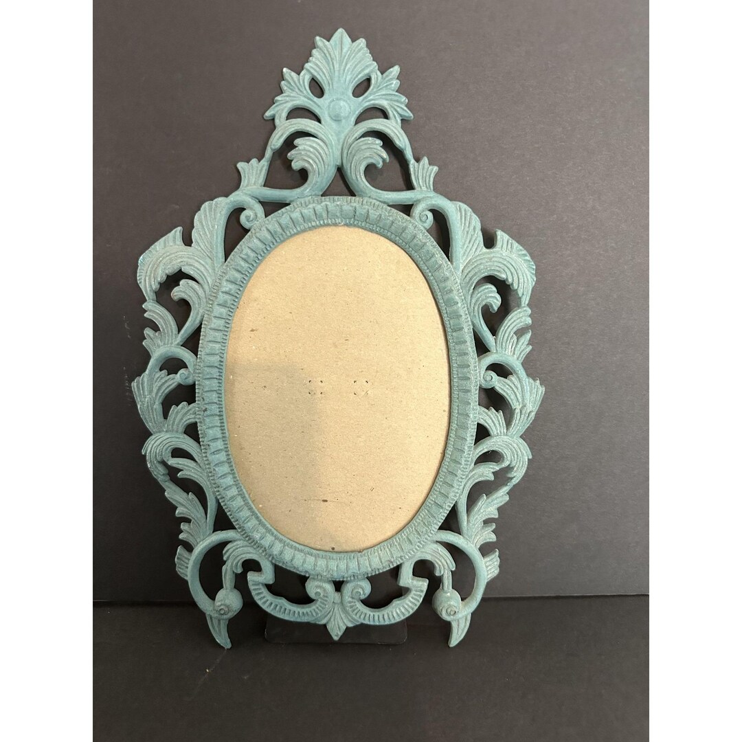 Vintage Style Metal Ornate Victorian Art Nouveau Oval Picture Frame ...