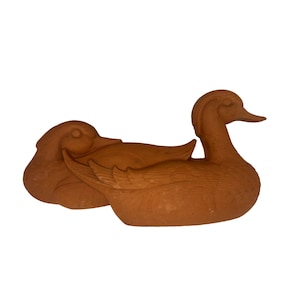 Large Duck Terra cotta Wall Hanghing Cabin Farmhouse Decor Red Clay