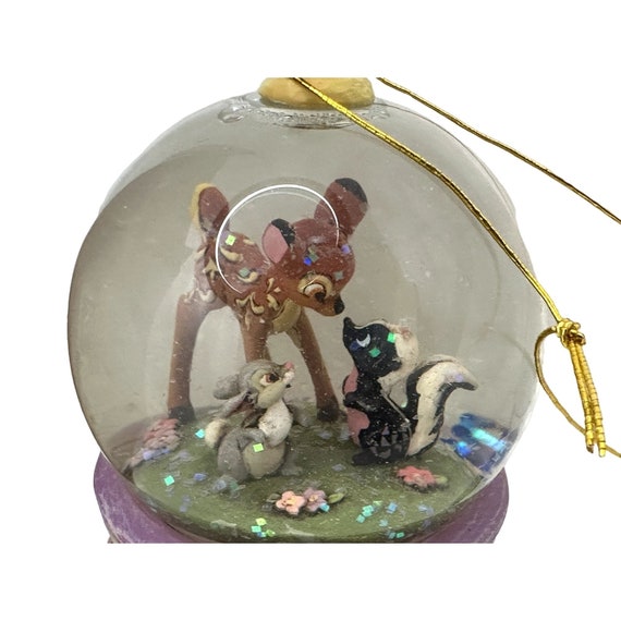 Disney Traditions Jim Shore Bambi Thumper Flower Snowglobe