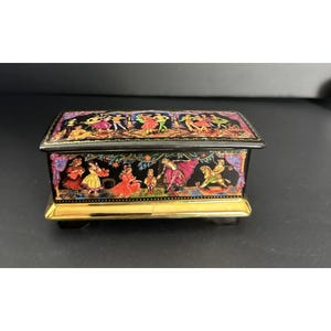 Hand-Painted Ardleigh Elliott & Sons Porcelain Trinket/Music Box, Signed/Numbered