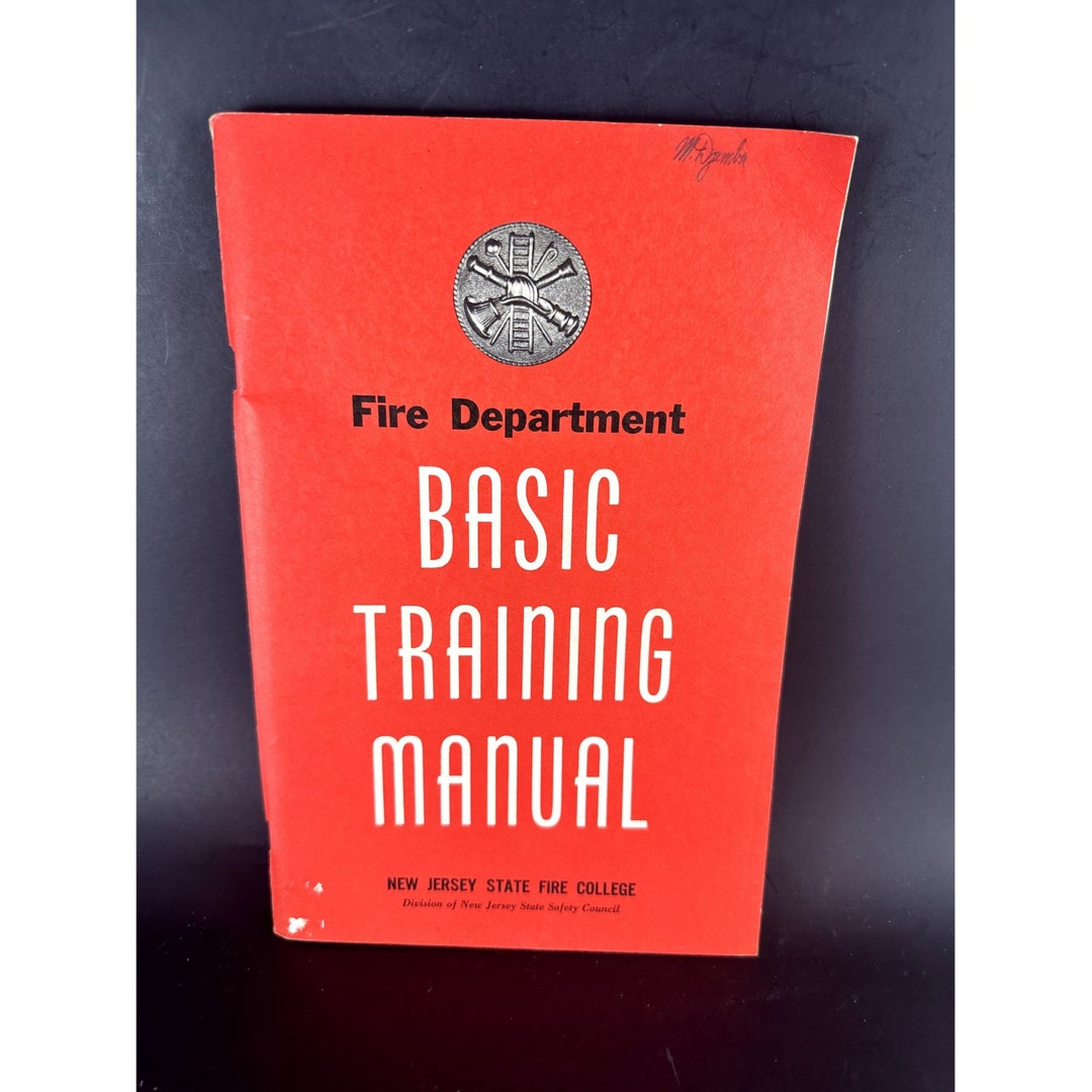 VTG 1966 Basic Training Manual New Jersey State Fire Collectible ...