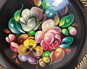 Beautiful Russian Metal Hand Painted Plate 7” - Etsy