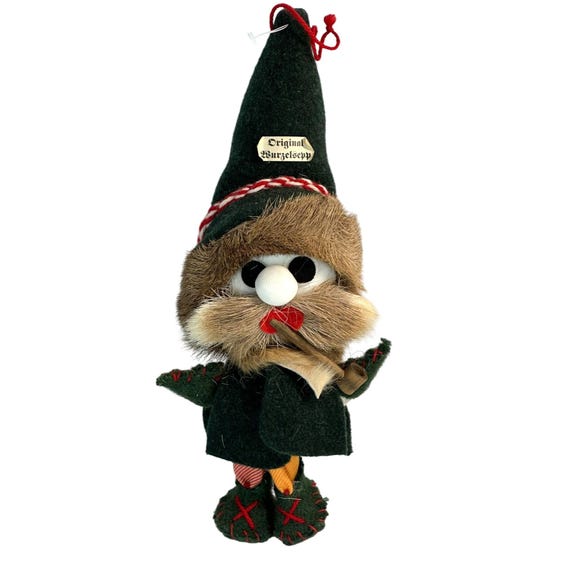 Handmade Original German Wurzelsepp Woodland Gnome Figure Wooden