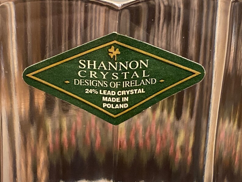 Shannon Crystal Vase Designs of Ireland Made in Poland 24 Lead Crystal