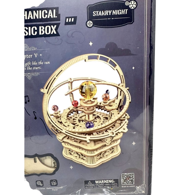 Rokr Mechanical Music Box Starry Night NIB Sealed Etsy
