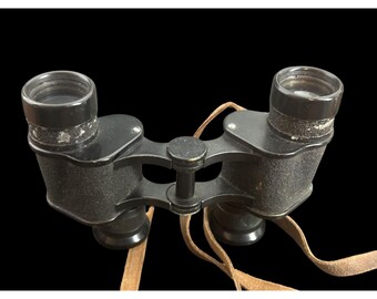 Vtg Nikko Tokyo Nippon Orion Binoculars 40156 Leather Case WWII