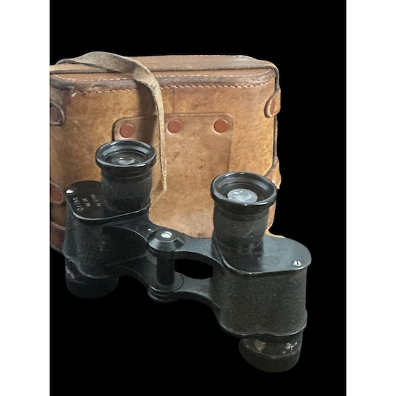 Vtg Nikko Tokyo Nippon Orion Binoculars 40156 Leather Case WWII