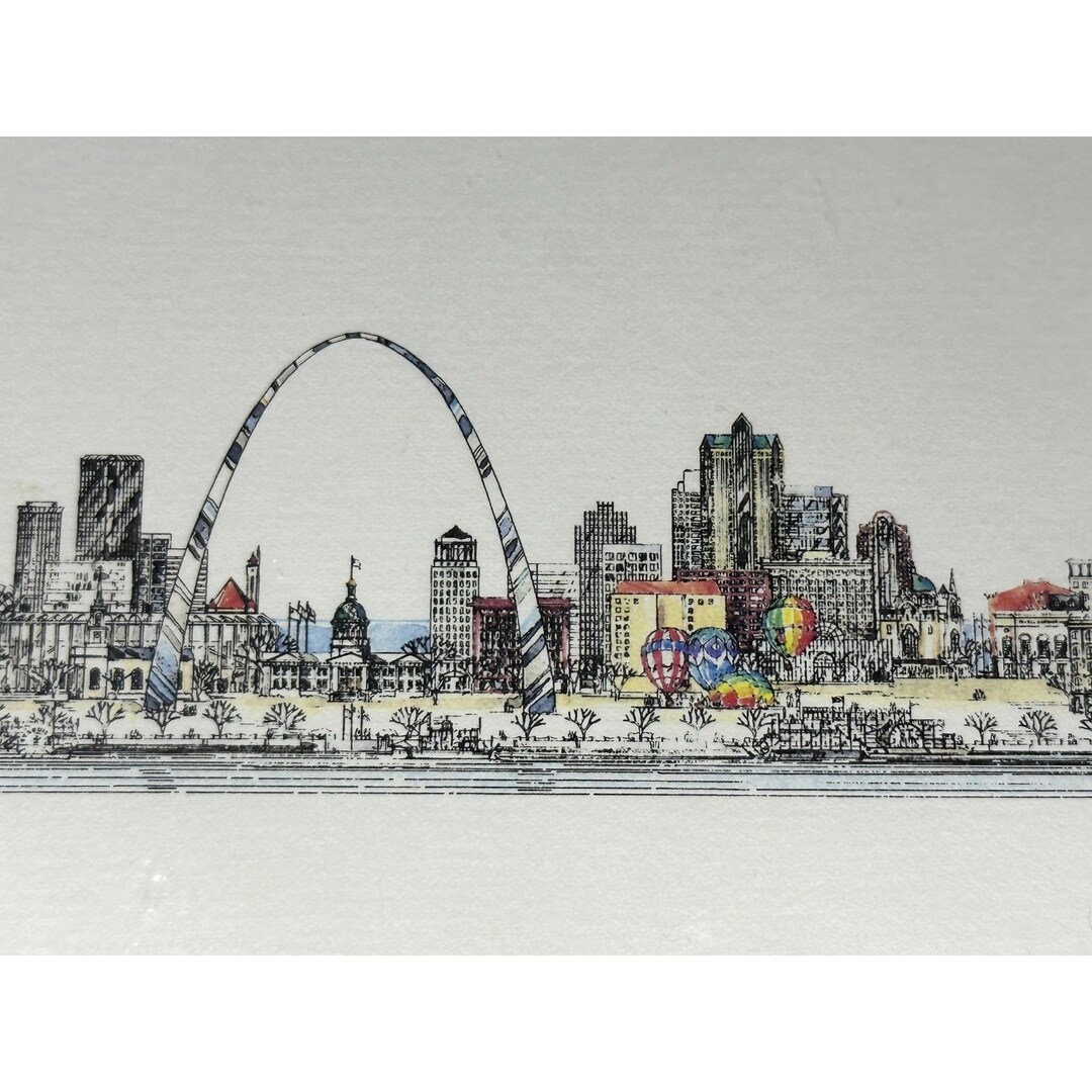 John Pils City of St. Louis Missouri Arch Color Edition Copy Print Etsy