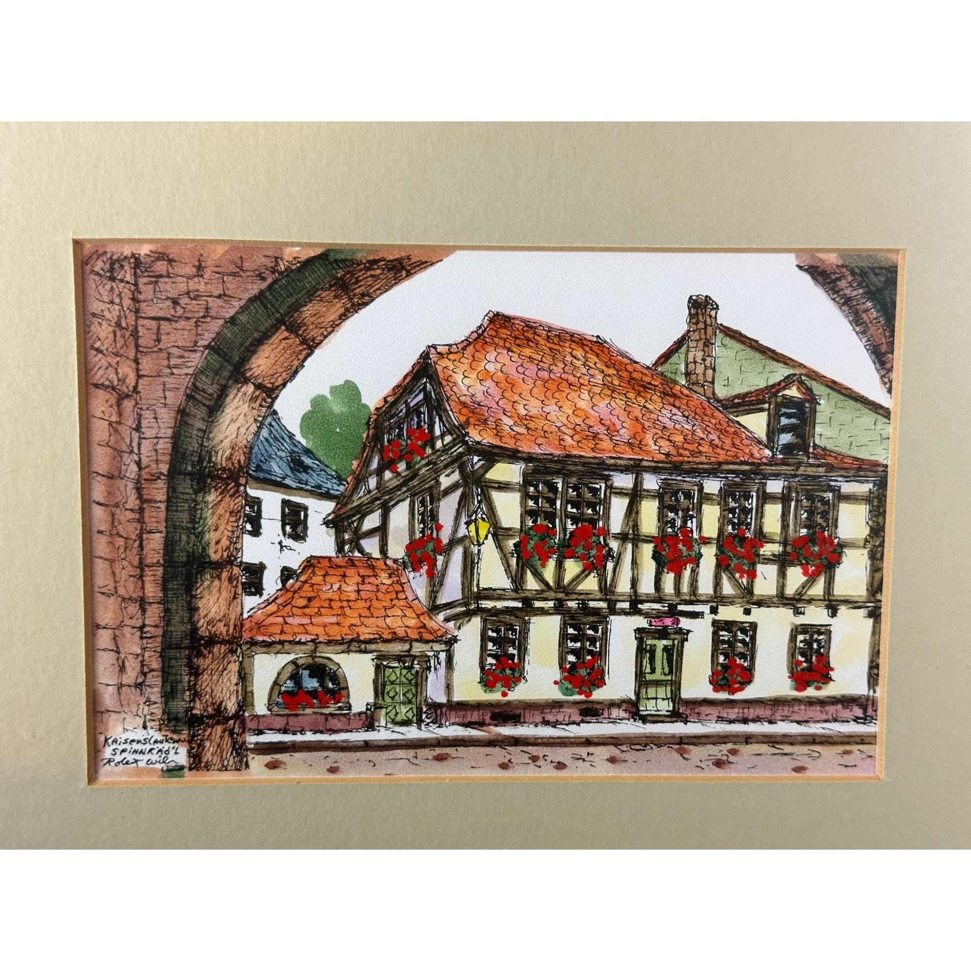 ロバート・ウィルソン 額入り水彩画 カイザースラウテルン ドイツ 1991