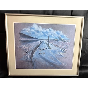 Signed Indianapolis Motor Speedway Race Limited Print 8/250 By Todd Reifers Racing Man Cave Decor Used in the1987 Official Event Poster