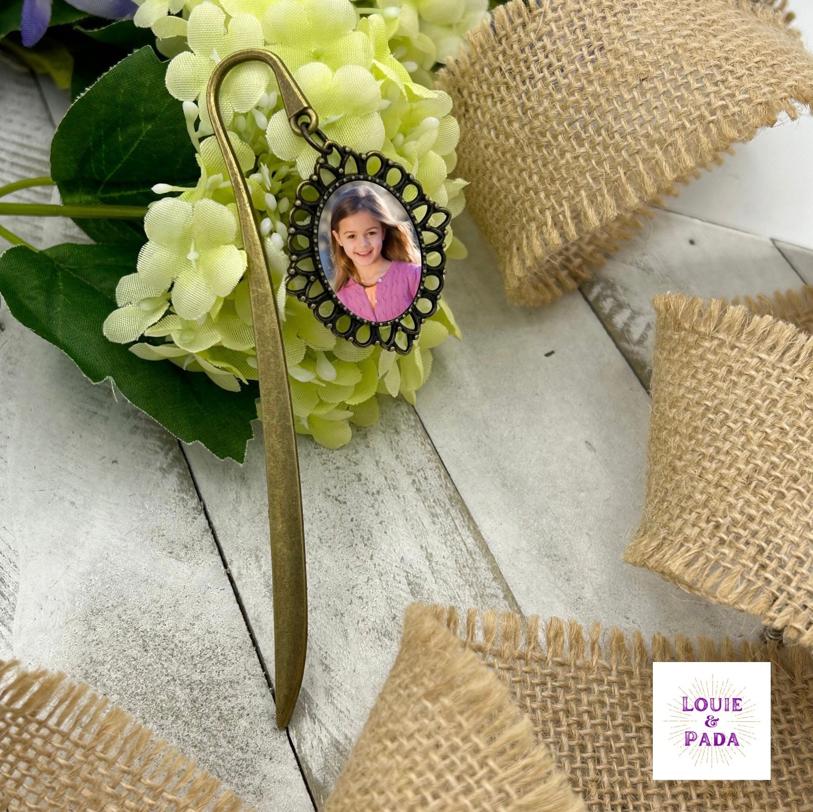 Antique Bronze Oval Photo Bookmark/ custom photo bookmark/ Mother’s Day gift/ grandparents gift/ book lover gift/ memorial gift