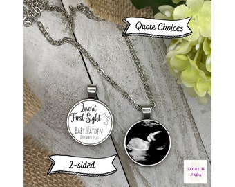 Sonogram Necklace/ Personalized Ultrasound Necklace/ Christmas Gift/ Mommy to Be/ Baby Shower Gift/ Custom Sonogram Gift/ Pregnancy Keepsake