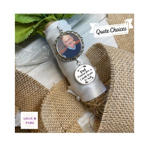 Walk with me/ Memorial Bouquet Charm/ Photo Bouquet Charm/ Custom Bouquet Charm/ Bridal Shower Gift/ Remembrance Charm/ Memorial Char