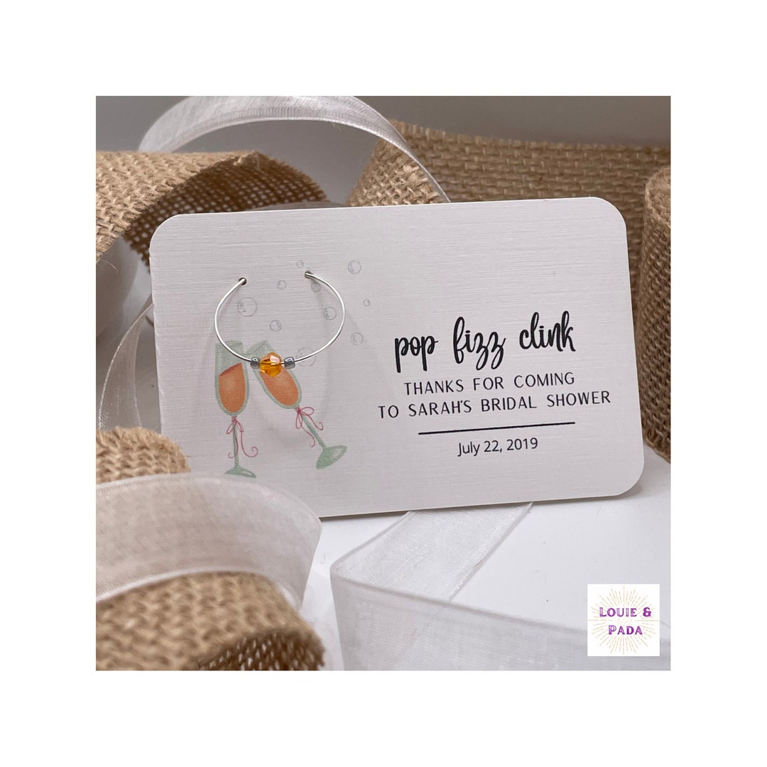 Champagne Bridal Shower Favor/ Bridal Shower Favor/ Wine Charm Etsy