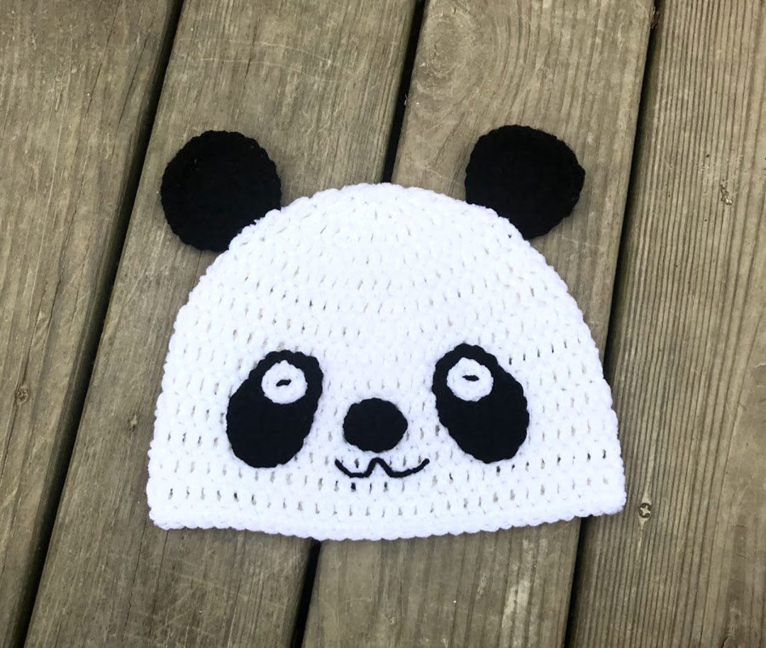 Bonnet Panda - 13 tailles du bébé à l'adulte - crochet