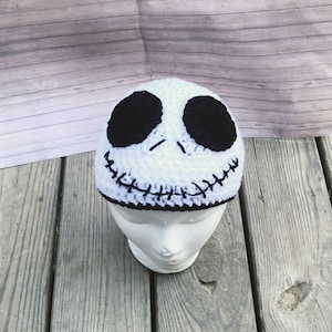 Crochet skull Halloween nightmare  hat beanie