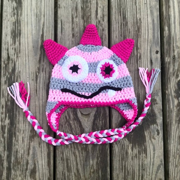 Pink Monster Hat Etsy