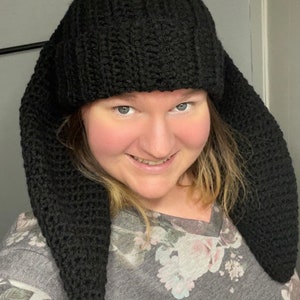 Made To Order: Crochet bunny ear hat, custom color bunny ears beanie