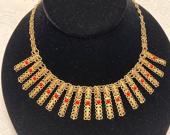 Vintage Gold Colored Necklace-Made in Israel