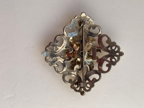 SYMMETALIC 14k Gold and Sterling Silver Brooch/Pin - image 3