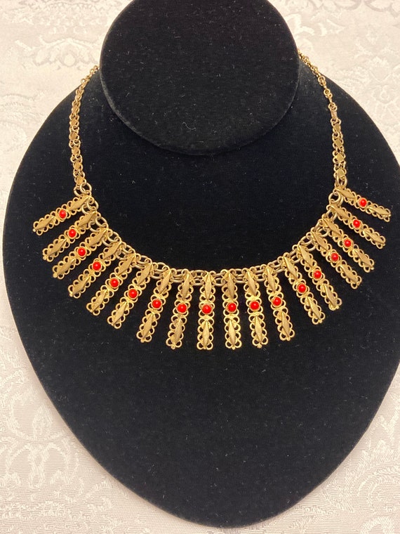 Vintage Gold Colored Necklace-Made in Israel