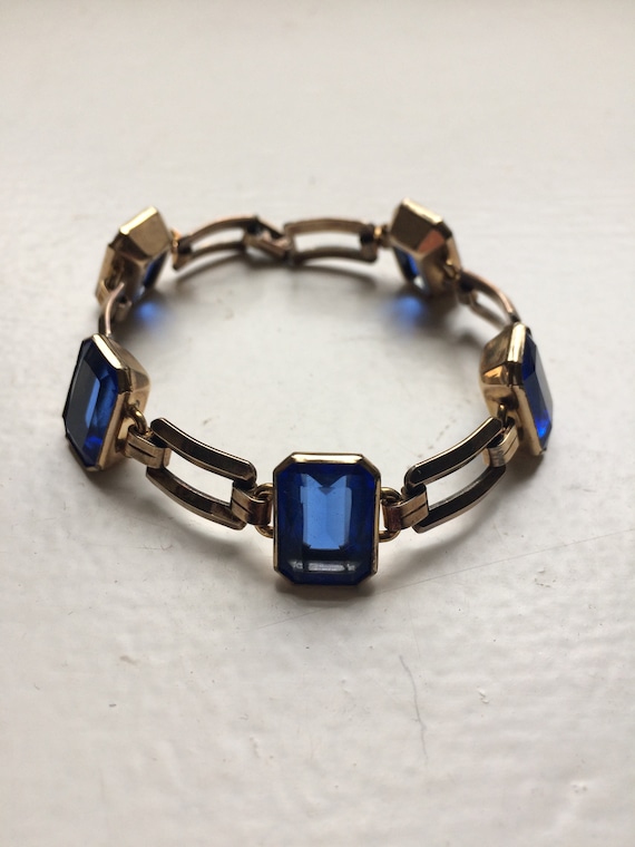 Vibrant Blue Gold filled Bracelet
