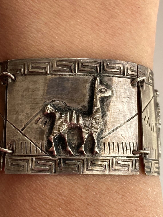 Peru-Sterling Silver Tile Bracelet